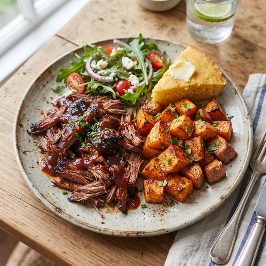 Slow Cooker BBQ Beef & Sweet Potato
